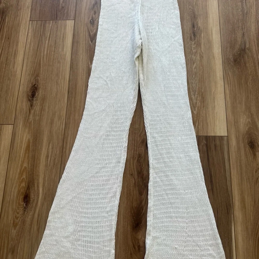 Free People Rosella Swit Pants Ivory size Large